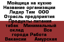 Мойщица на кухню › Название организации ­ Лидер Тим, ООО › Отрасль предприятия ­ Продукты питания, табак › Минимальный оклад ­ 20 000 - Все города Работа » Вакансии   . Амурская обл.,Константиновский р-н